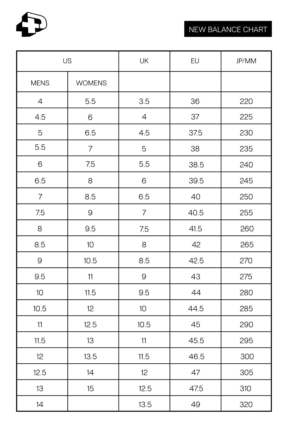 Vans Shoe Size Chart & Sizing Guide - Hibbett | City Gear